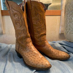 Full Quill Ostrich Western Cowboy Boots Size 10